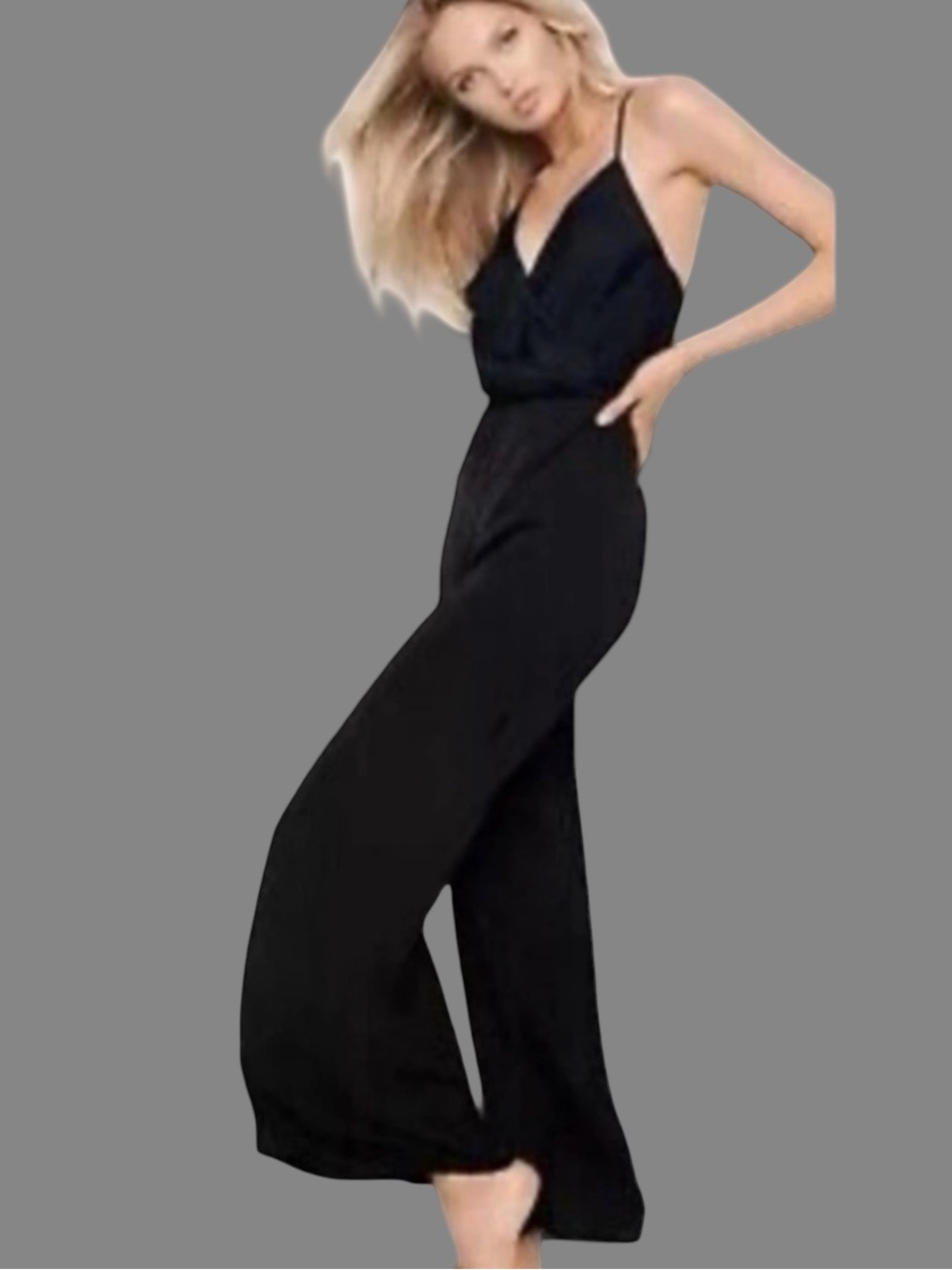 Victoria’s Secret Jumpsuit Body Chemise Pant Suit Babydoll Black Ruffle SZ S